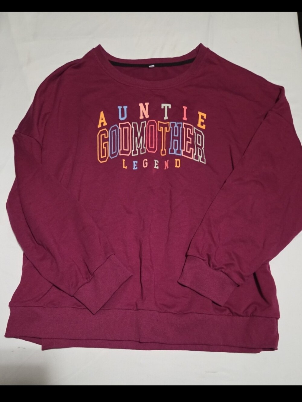 Chic Women's 2X purple aunt godmother sweatshirt #28